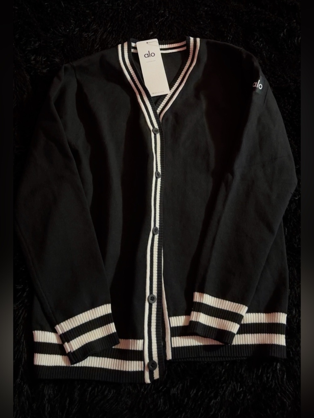 ALO Yoga Tennis Club Sweater Knit Cardigan